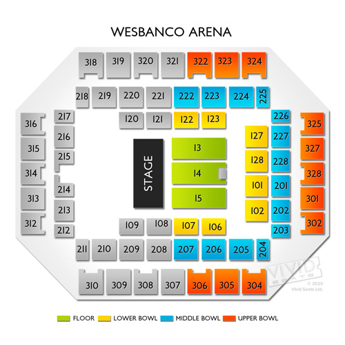 Wesbanco Arena Seating Chart Vivid Seats