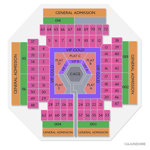 Cajundome Venue Map