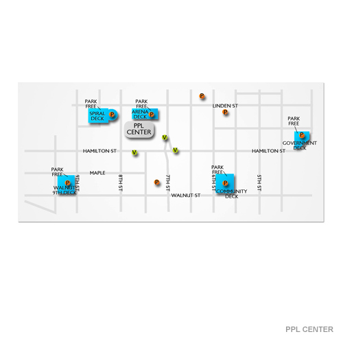 PPL Center Parking Venue Map