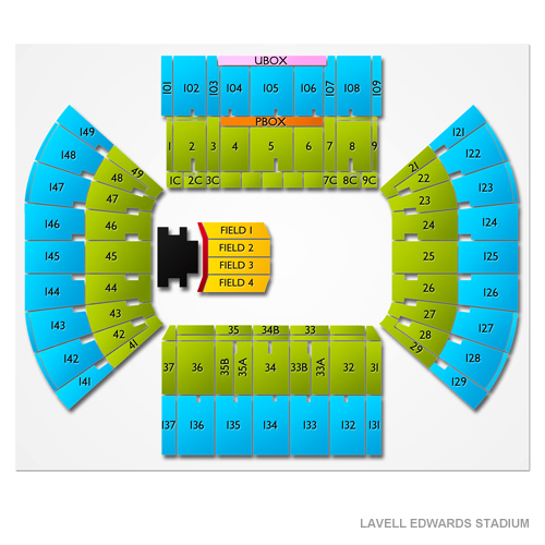LaVell Edwards Stadium Venue Map