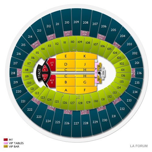 Ticketmaster Staples Center Seating Chart