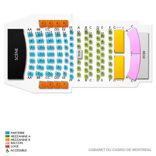 Cabaret Du Casino De Montreal Venue Map