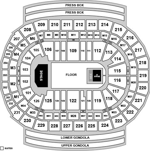 Little Caesars Arena Venue Map