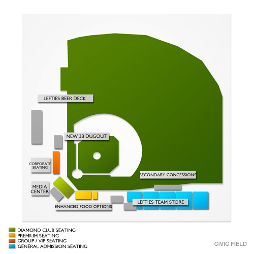 Civic Field Venue Map