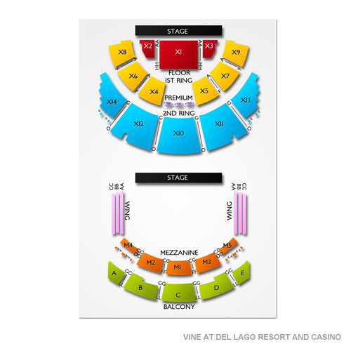 The Vine at Del Lago Resort and Casino 2019 Seating Chart