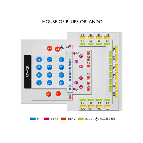 House Of Blues Orlando Seating Chart