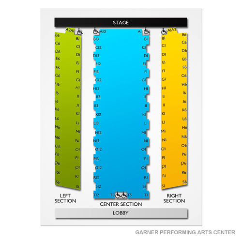 Garner Performing Arts Center Venue Map