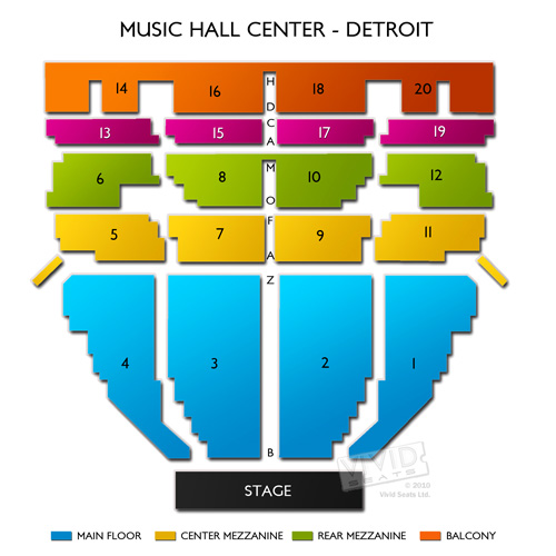 Detroit Music Hall Seating Chart