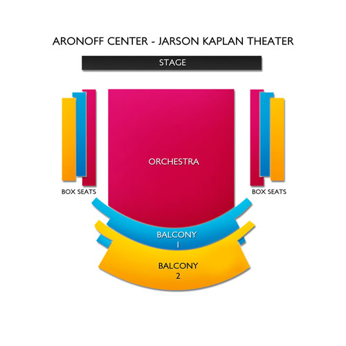 Aronoff Center. Сцена для плаката картинки вид сверху 2020. Buy tickets theater