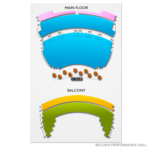 Belushi Performance Hall Venue Map