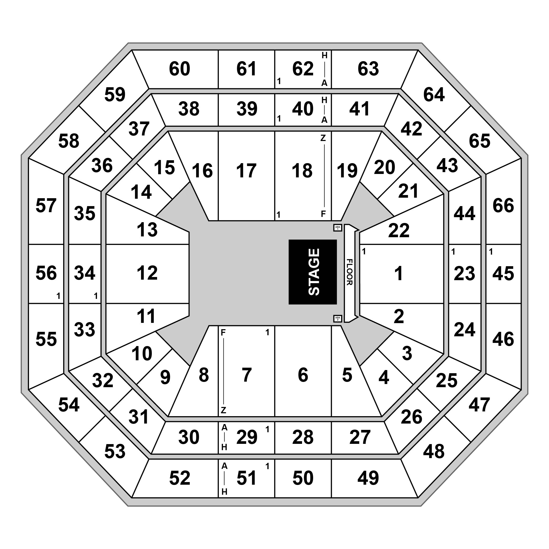 ExtraMile Arena Venue Map