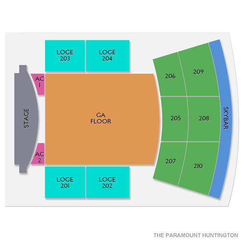 The Paramount Huntington Venue Map