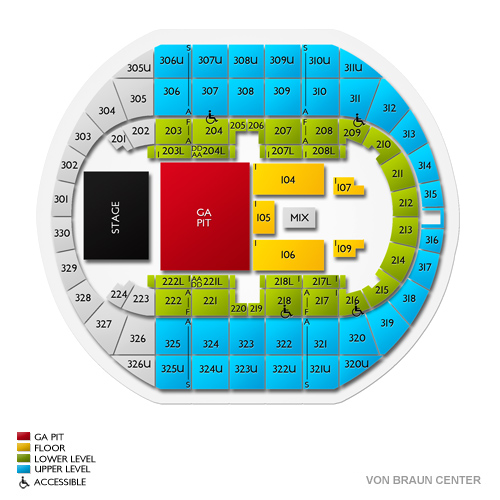 Von Braun Center Arena Tickets 3 Events On Sale Now TicketCity