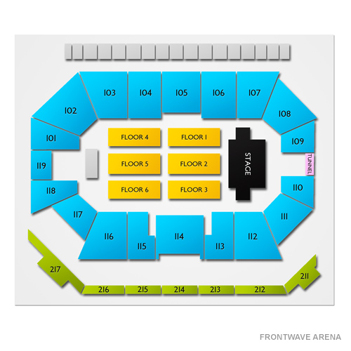 Frontwave Arena Venue Map