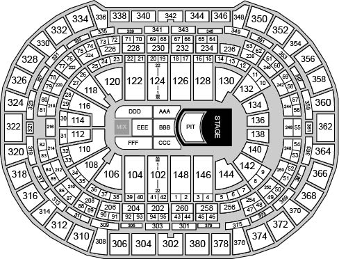 Ball Arena Venue Map