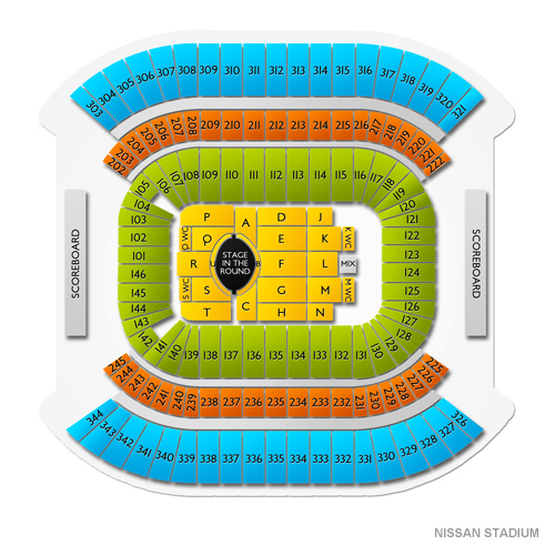 Nissan Stadium Seating Map