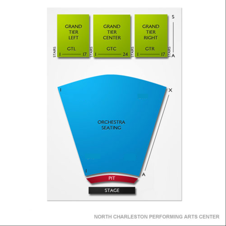 North Charleston Performing Arts Center Venue Map