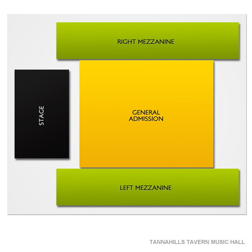 Tannahills Tavern and Music Hall Venue Map