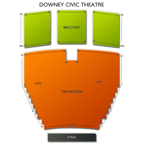 Downey Civic Theatre Venue Map