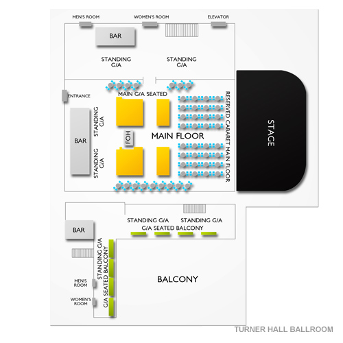 Turner Hall Ballroom Venue Map