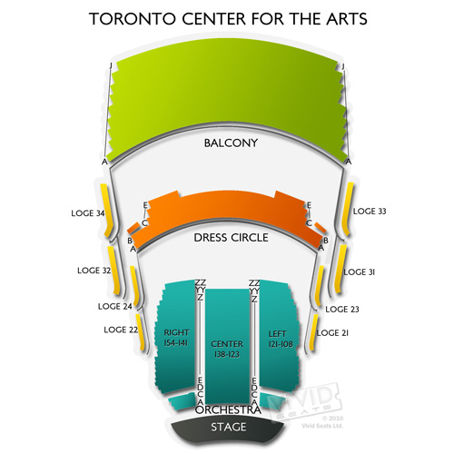 Toronto Centre for the Arts - Main Stage Seating Chart | Vivid Seats