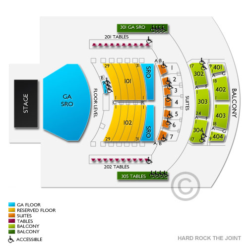 The Joint Seating Chart Vegas