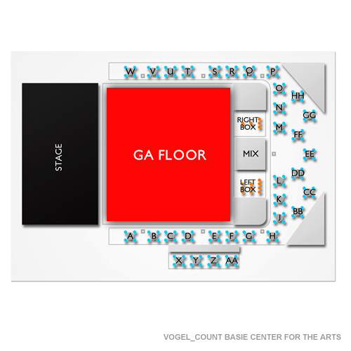 The Vogel at Count Basie Center for the Arts Venue Map