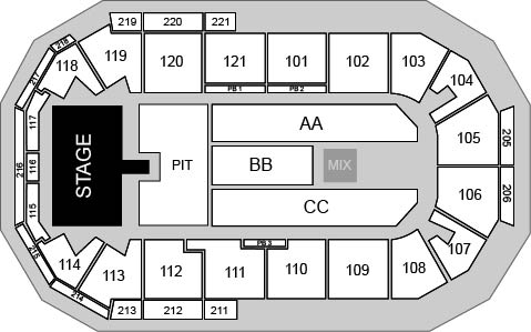 Hero Arena at the Mountain America Center Venue Map