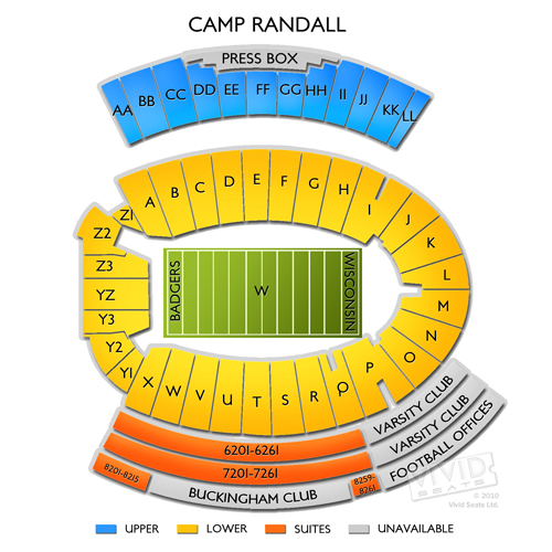 Seating Chart Camp Randall Stadium Wi