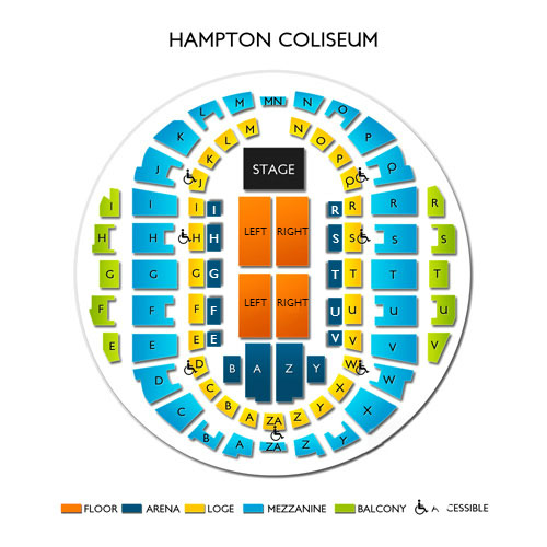 Hampton Coliseum Venue Map
