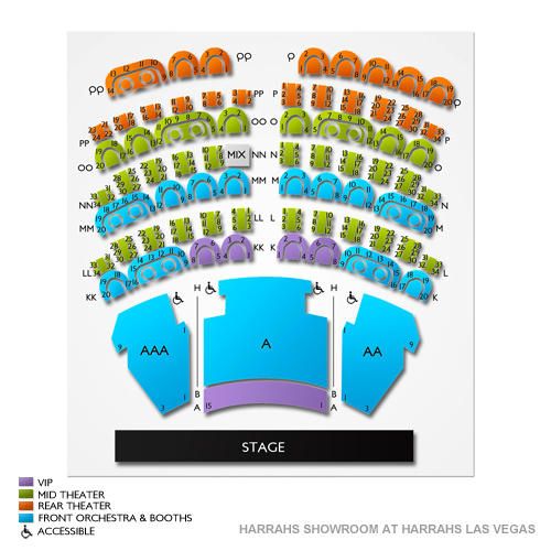 Harrah S Showroom Seating Chart