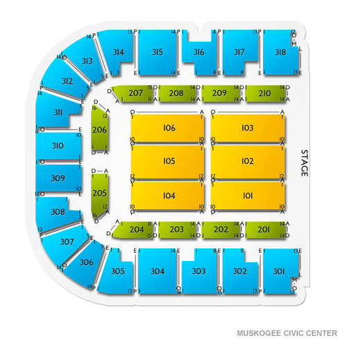 Muskogee Civic Center Seating Chart | Vivid Seats