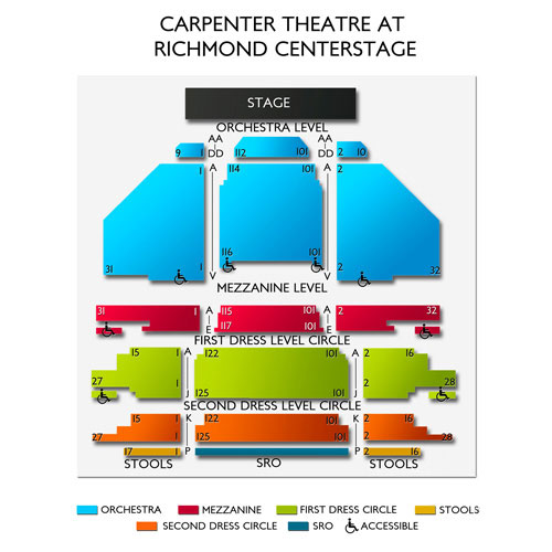 Carpenter Theater At Dominion Arts Center Seating Chart
