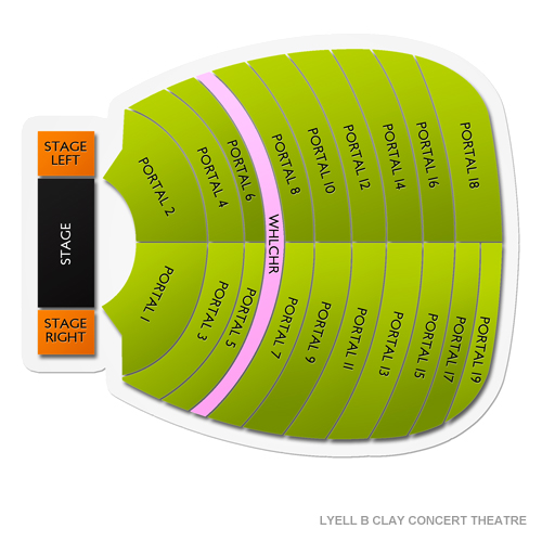 Lyell B Clay Concert Theatre Venue Map