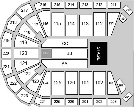 Maverik Center Venue Map