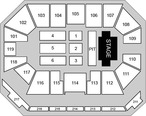 Frontwave Arena Venue Map