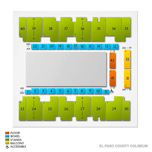 El Paso County Coliseum Venue Map