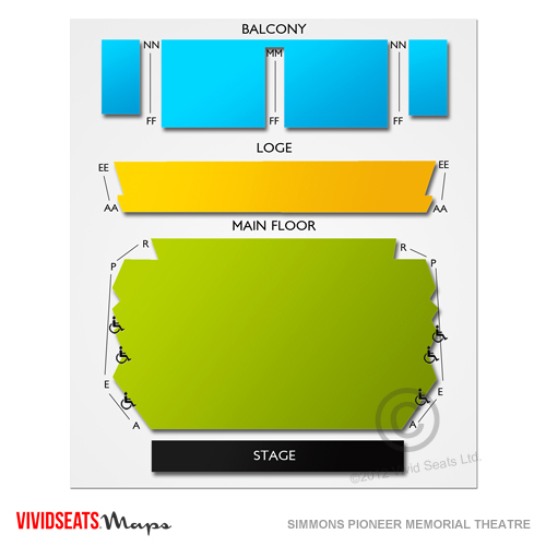 Simmons Pioneer Memorial Theatre Seating Chart | Vivid Seats