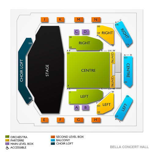 Bella Concert Hall Venue Map