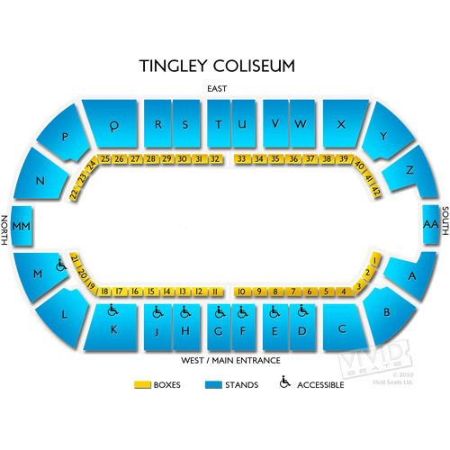 Tingley Coliseum Seating Chart With Rows