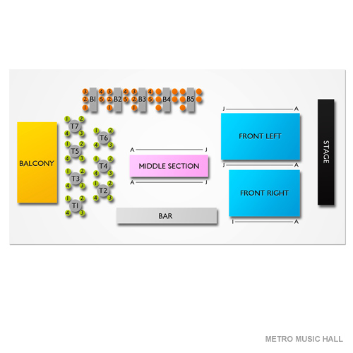 Metro Music Hall Venue Map