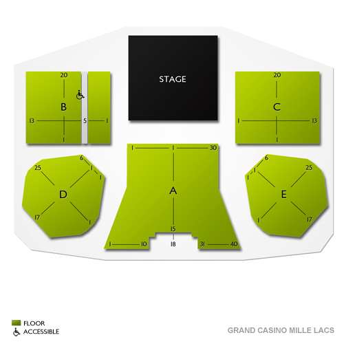 Grand Casino Mille Lacs Event Center Seating Chart