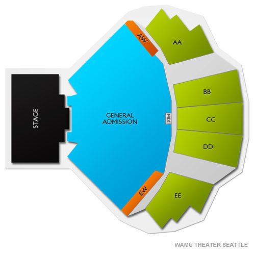 WaMu Theater - Seattle Venue Map