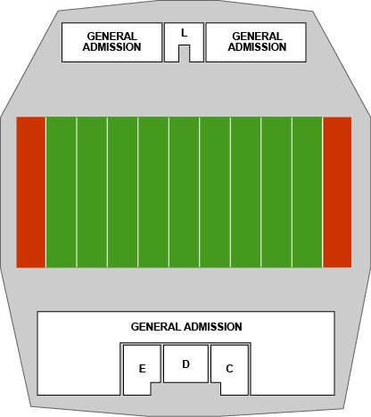 Memorial Stadium - Commerce Venue Map