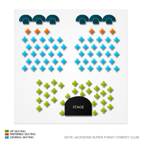 Nate Jacksons Super Funny Comedy Club Venue Map