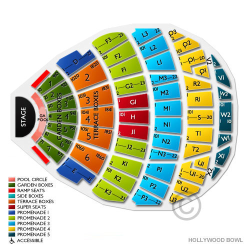 Hollywood Bowl Venue Map