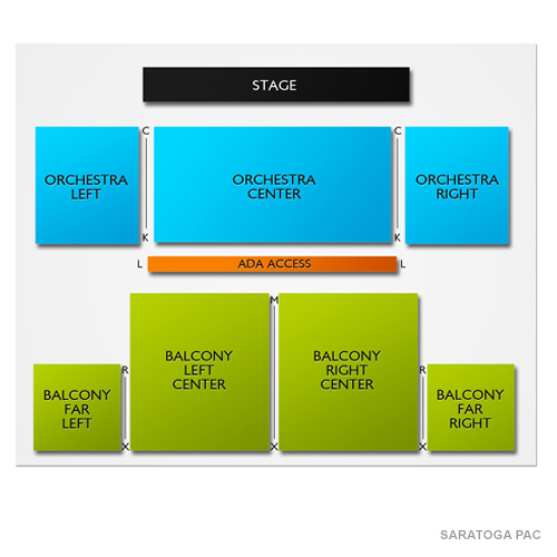 Saratoga Performing Arts Center - Spa Little Theater Venue Map
