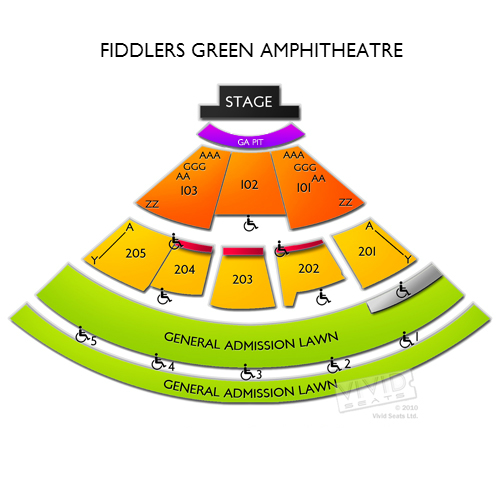 Fiddlers Green Seating Chart With Seat Numbers