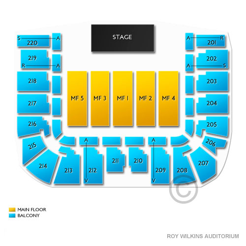 Saint Paul RiverCentre - Roy Wilkins Auditorium Venue Map