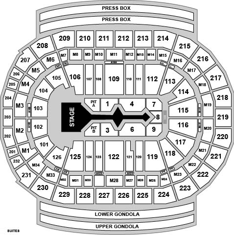 Little Caesars Arena Venue Map